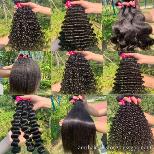 Wholesale Virgin Cuticle Aligned Human Hair Extension Vendors Grade 8A 10A Raw Brazilian Remy Hair Weave Human Hair Bundles